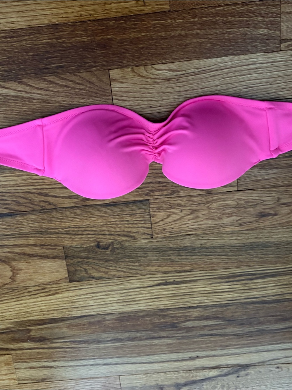 Victoria's Secret Hot Pink Strapless Bandeau Swim Top